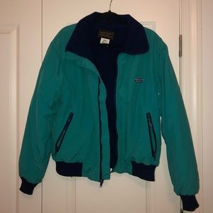 Vintage 90s Eddie Bauer Teal Nylon Lined Jacket M